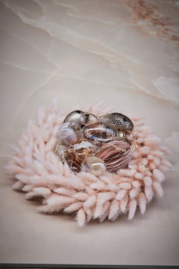 Feanne påskeophæng glas H7 cm lys rosa LENE BJERRE