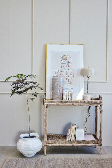 Marlille lanterne hvid keramik H16,5 cm LENE BJERRE