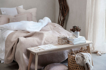 Ellie bænk 45x30 cm. White wash egetræ LENE BJERRE