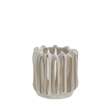 Marlille lanterne hvid keramik H16,5 cm LENE BJERRE