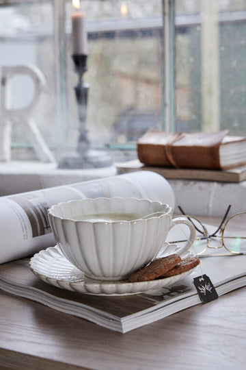 Camille kop/underkop 7 cm råhvid LENE BJERRE