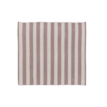 Strivie tæppe 150x150 cm. stribet rosa Lene Bjerre Design DK