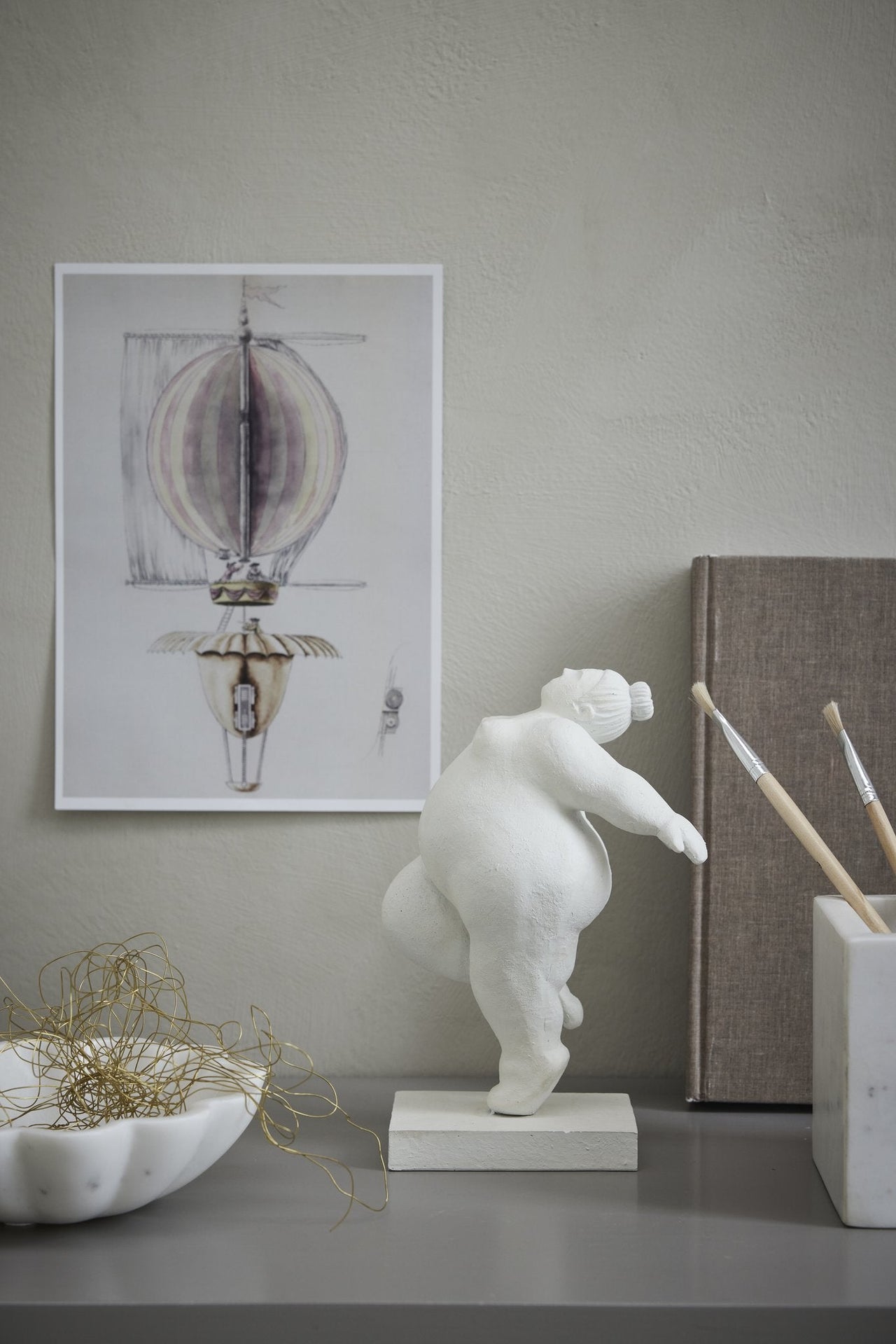 Serafina kvinde figur H23 cm. hvid – Lene Bjerre Design DK